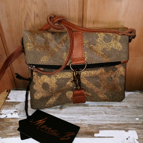 Mona B Handbags - NWT Mona B Fold-Over Crossbody Purse